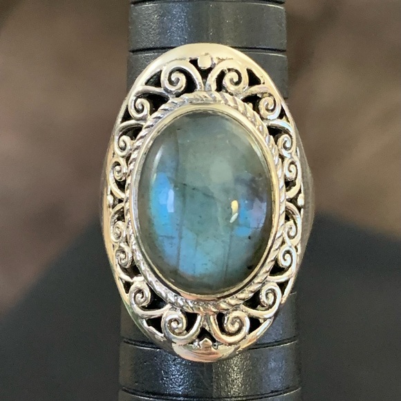 Labradorite Sterling Silver Ring - Picture 2 of 15